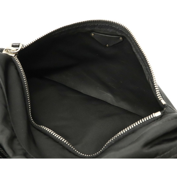 Prada Shoulder Bag Diagonal Nylon Leather Black Hardware - Picture 7 of 9